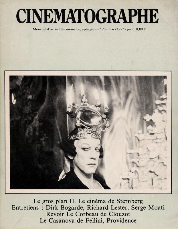 CINEMATOGRAPHE magazine side cover Issue 25 March 1977