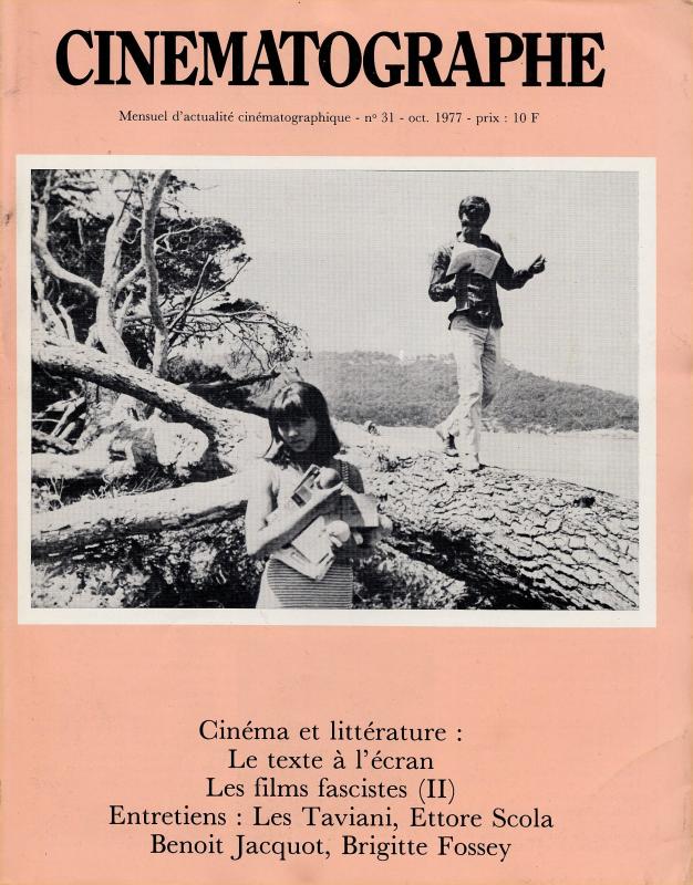 CINEMATOGRAPHE magazine side cover Issue 31 October 1977