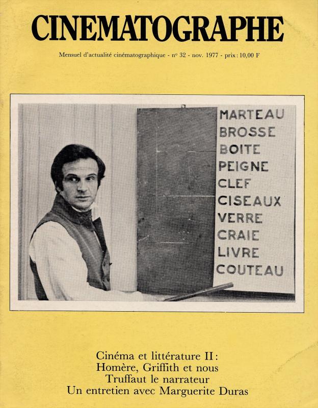 CINEMATOGRAPHE magazine side cover Issue 32 November 1977