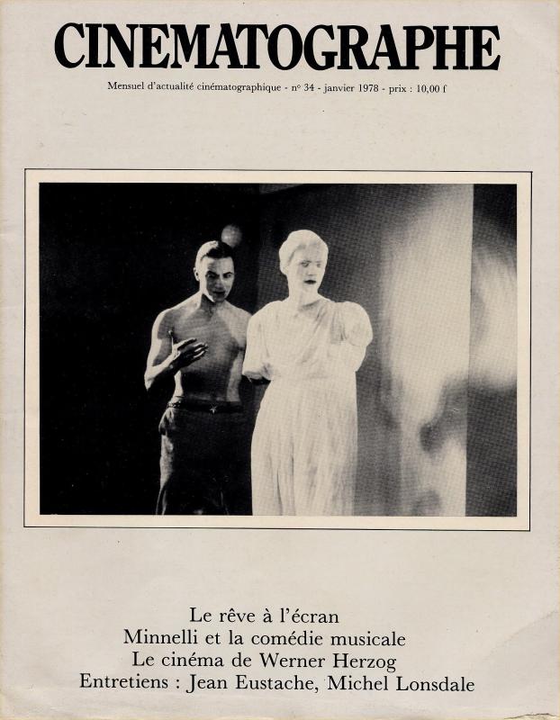 CINEMATOGRAPHE magazine side cover Issue 34 January 1978