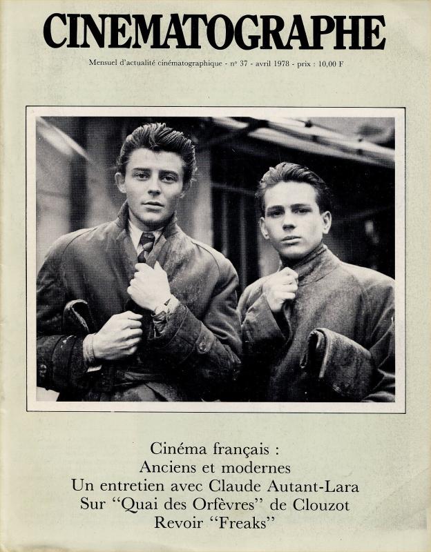 CINEMATOGRAPHE magazine side cover Issue 37 April 1978