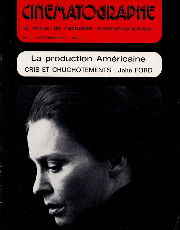 CINEMATOGRAPHE magazine side cover Issue 4 October 1973