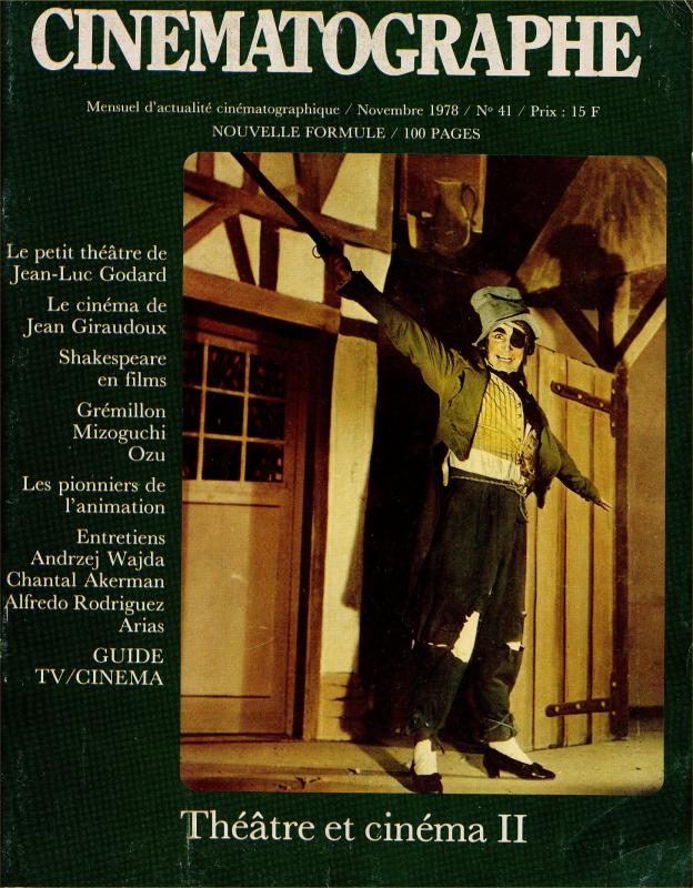 CINEMATOGRAPHE magazine side cover Issue 41 November 1978
