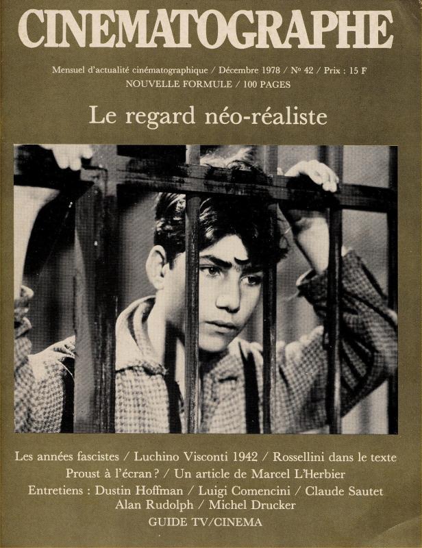 CINEMATOGRAPHE magazine side cover Issue 42 December 1978
