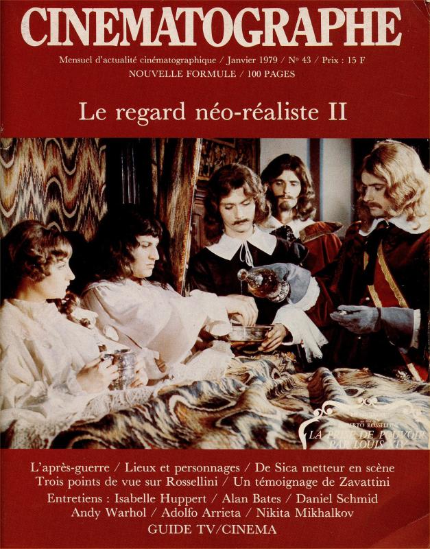 CINEMATOGRAPHE magazine side cover Issue 43 January 1979