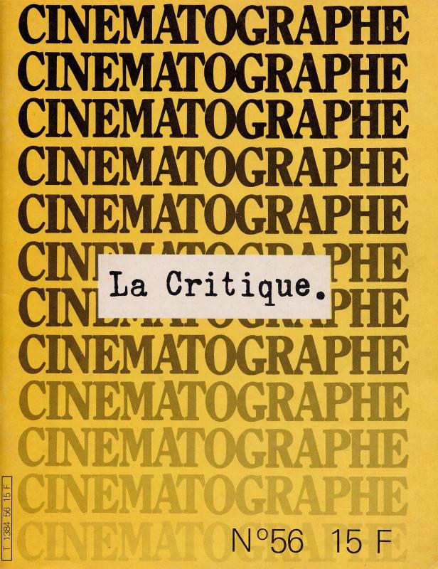 CINEMATOGRAPHE magazine side cover Issue 56 April 1980