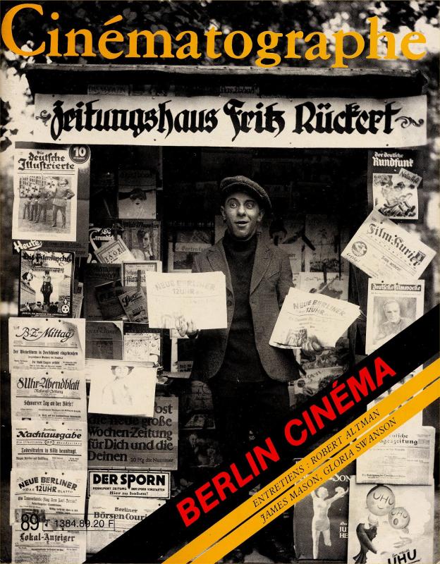 CINEMATOGRAPHE magazine side cover Issue 89 May 1983