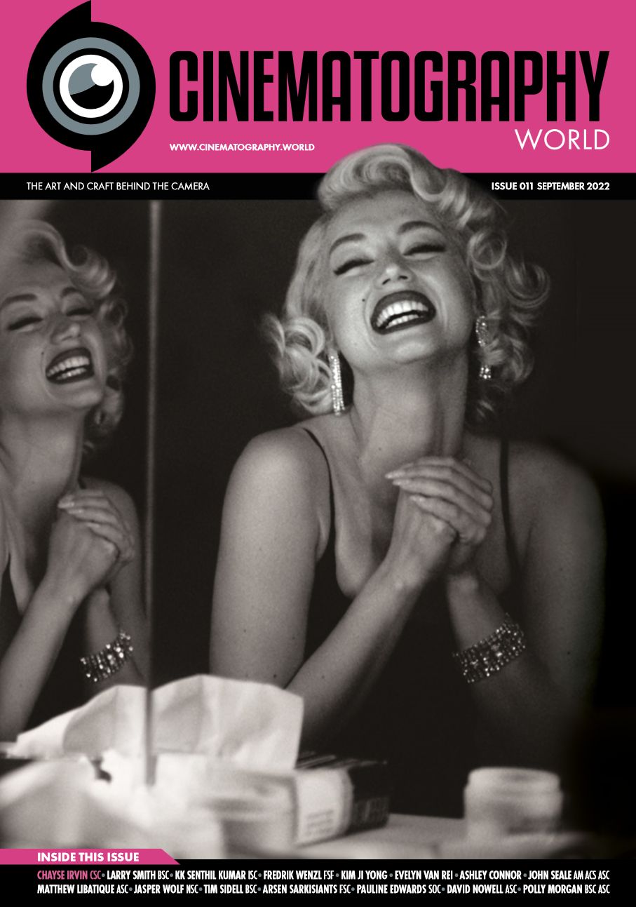 CINEMATOGRAPHY WORLD magazine side cover Issue 11  September 2022