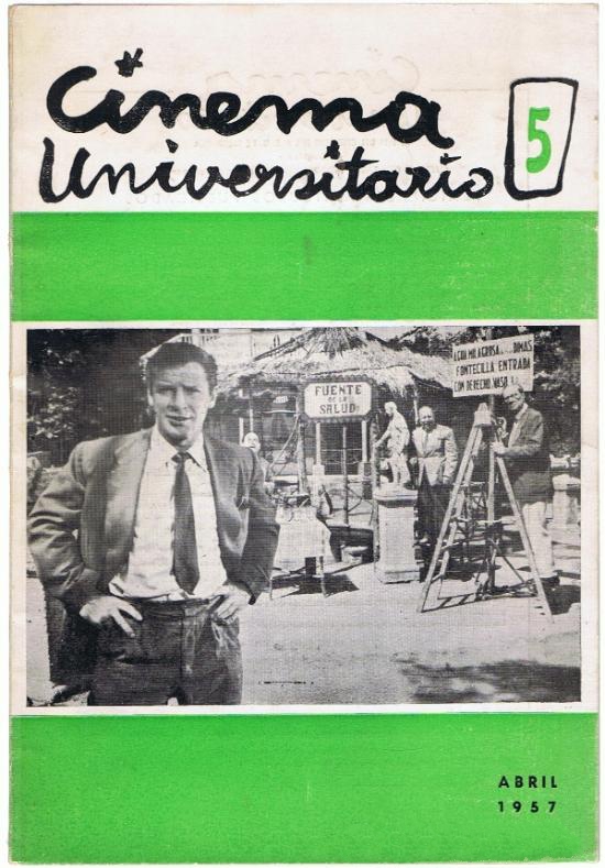 CINEMA UNIVERSITARIO magazine side cover Issue 5  April 1957