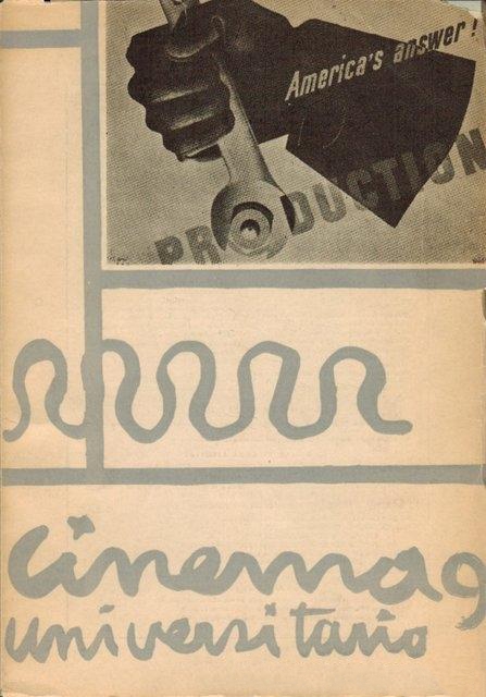 CINEMA UNIVERSITARIO magazine side cover Issue 9  April 1959