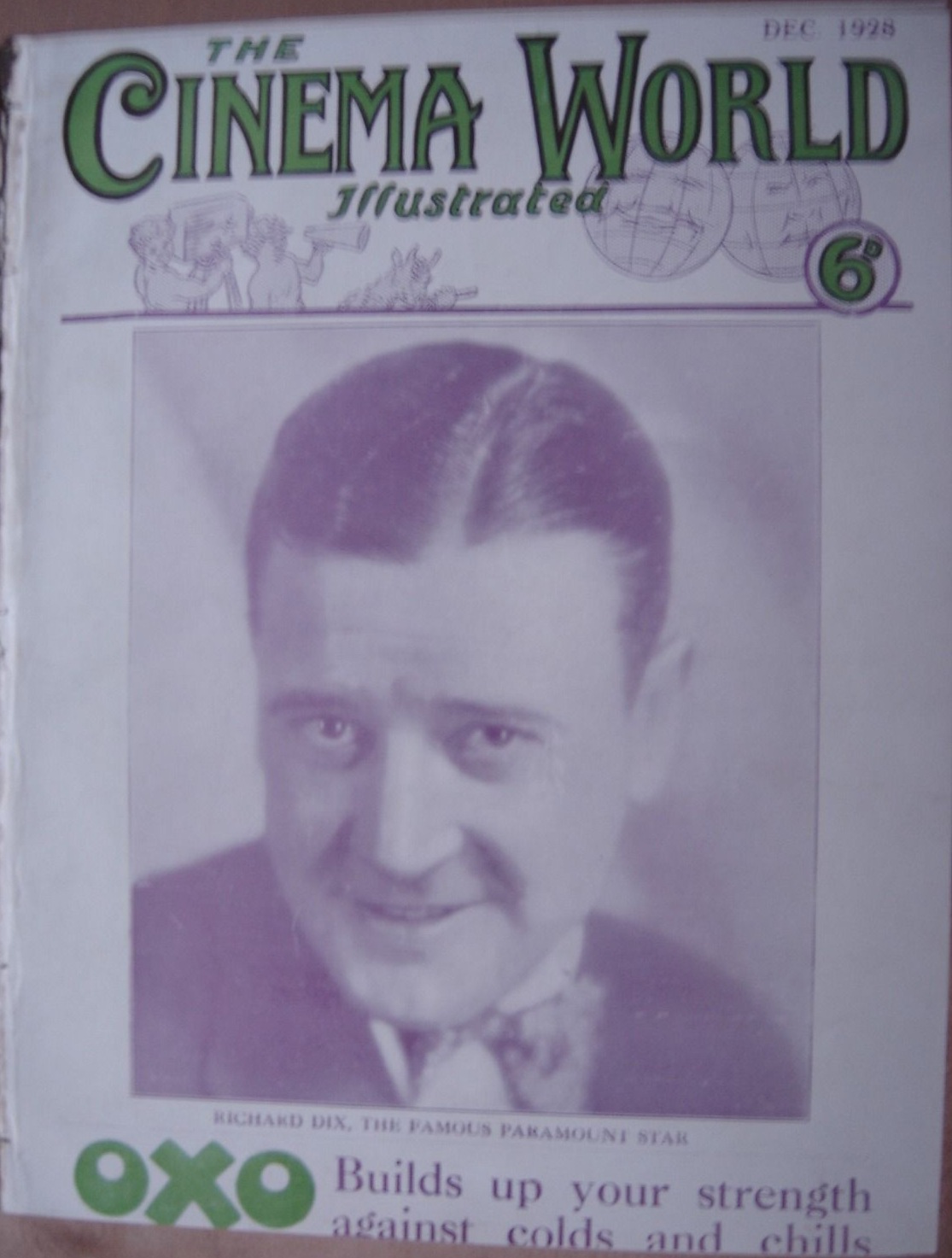 CINEMA WORLD ILLUSTRATED | THE magazine side cover December 1928