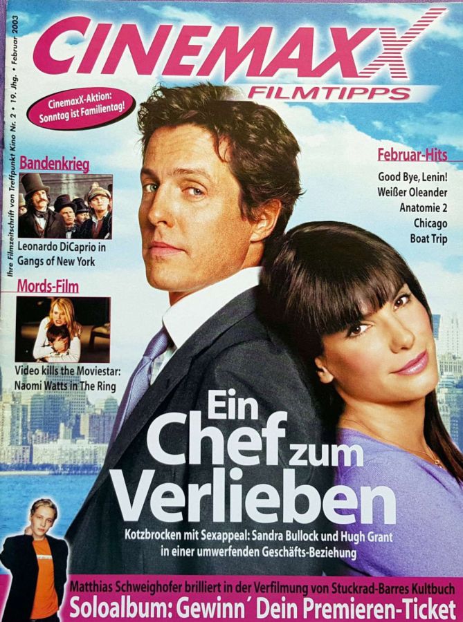 CINEMAXX FILMTIPPS magazine side cover  February 2003