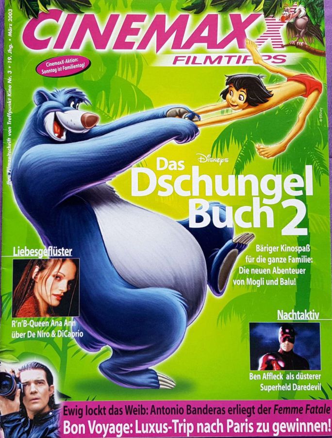 CINEMAXX FILMTIPPS magazine side cover  March 2003