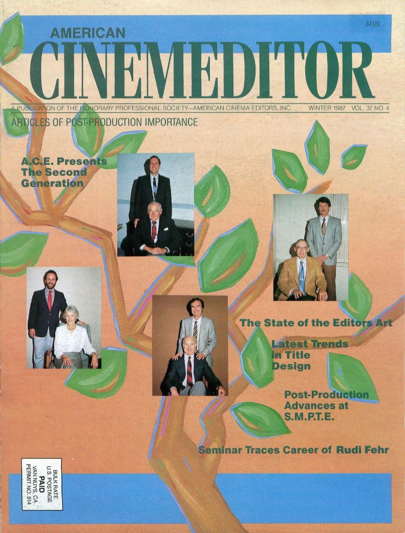 CINEMA EDITOR magazine side cover  Vol 37 No  4 Winter 1987