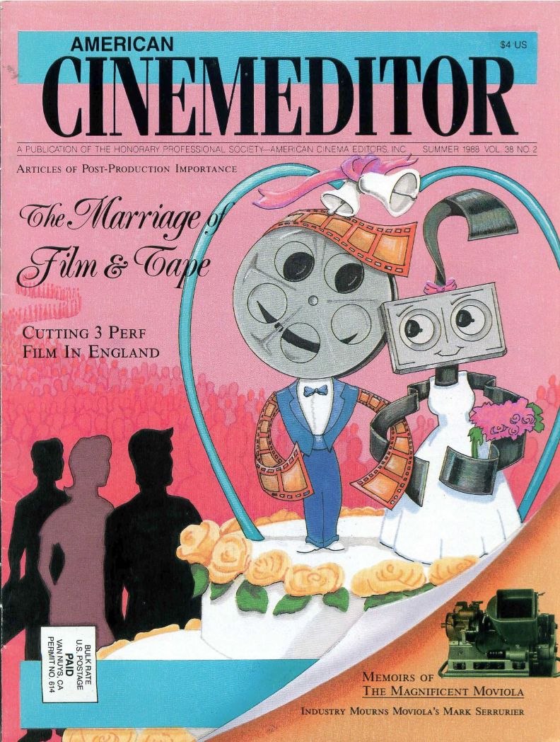 CINEMA EDITOR magazine side cover  Vol 38 No  2 Summer 1988