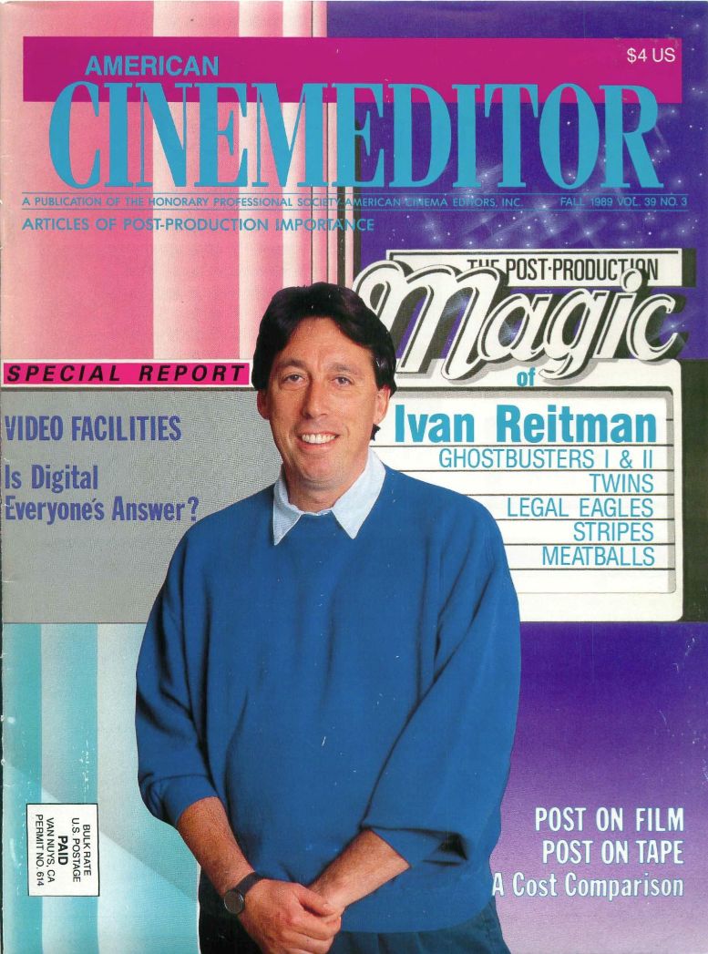 CINEMA EDITOR magazine side cover  Vol 39 No  3 Fall 1989