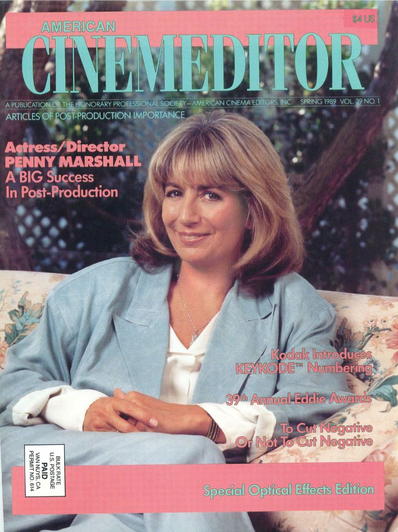 CINEMA EDITOR magazine side cover  Vol 39 No  1 Spring 1989
