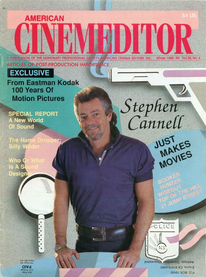 CINEMA EDITOR magazine side cover  Vol 39 No  4 Winter 1989