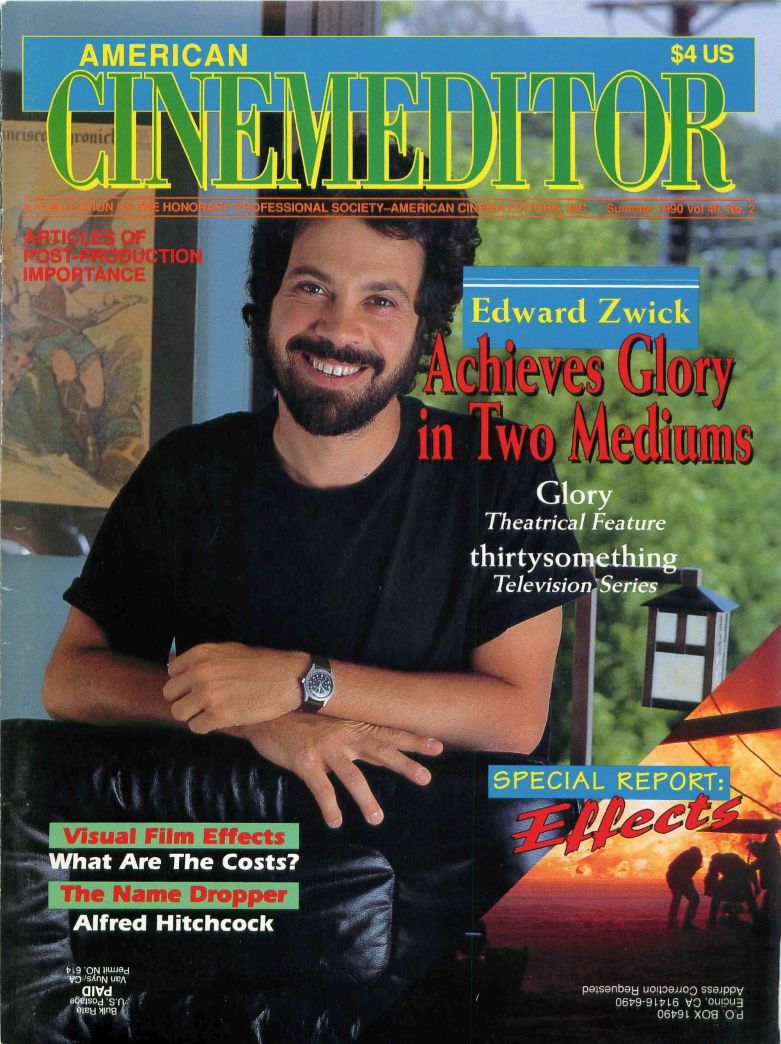 CINEMA EDITOR magazine side cover  Vol 40 No  2 Summer 1990