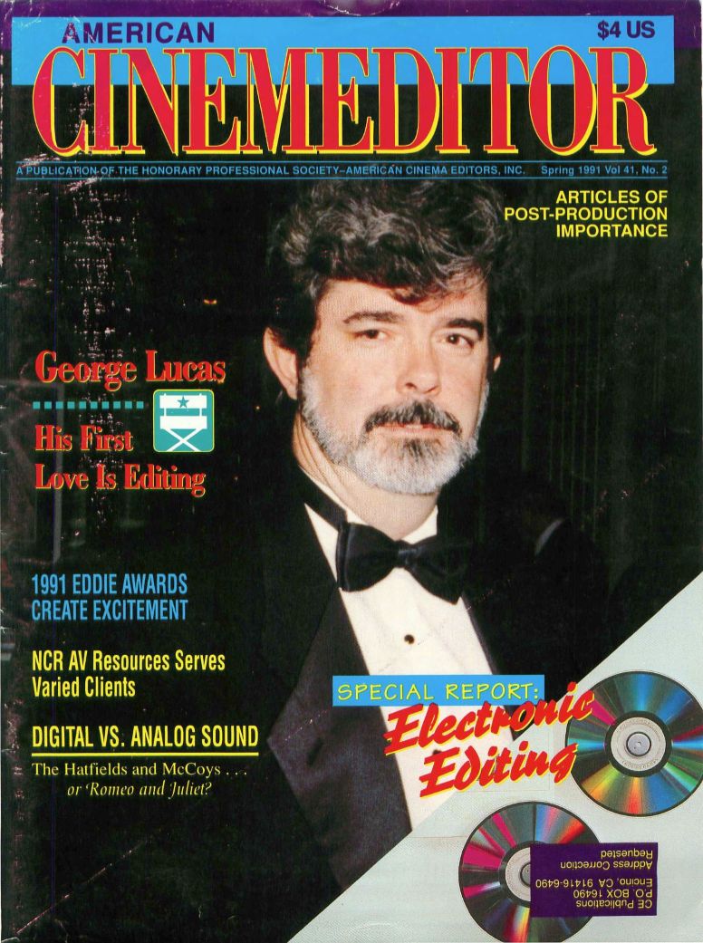 CINEMA EDITOR magazine side cover  Vol 41 No  2 Spring 1991