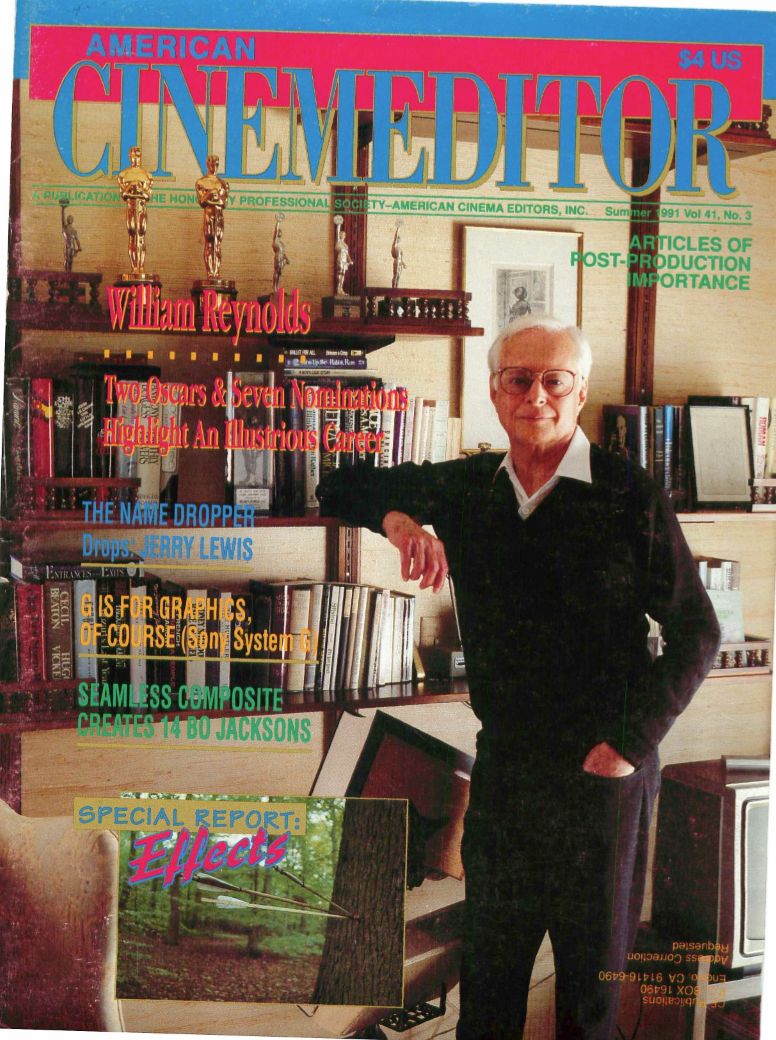 CINEMA EDITOR magazine side cover  Vol 41 No  3 Summer 1991