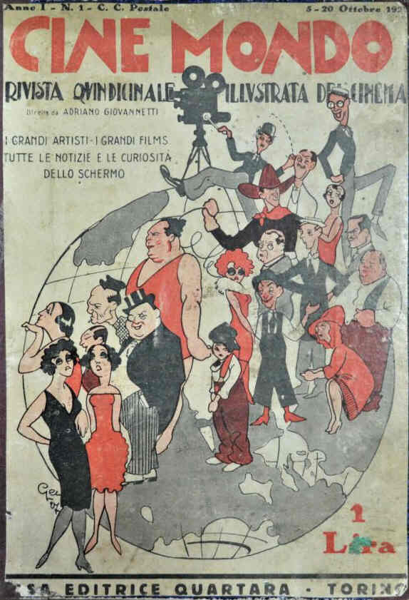 CINE MONDO magazine side cover Issue 1 5 October 1927