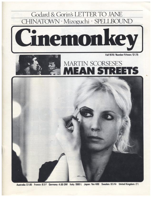 CINEMONKEY magazine side cover Issue 15 Fall 1978