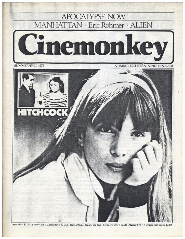 CINEMONKEY magazine side cover Issue 18-19 Summer 1979