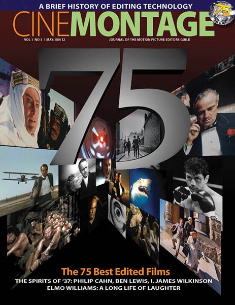 CINE MONTAGE magazine side cover Issue 3  May/June 2012