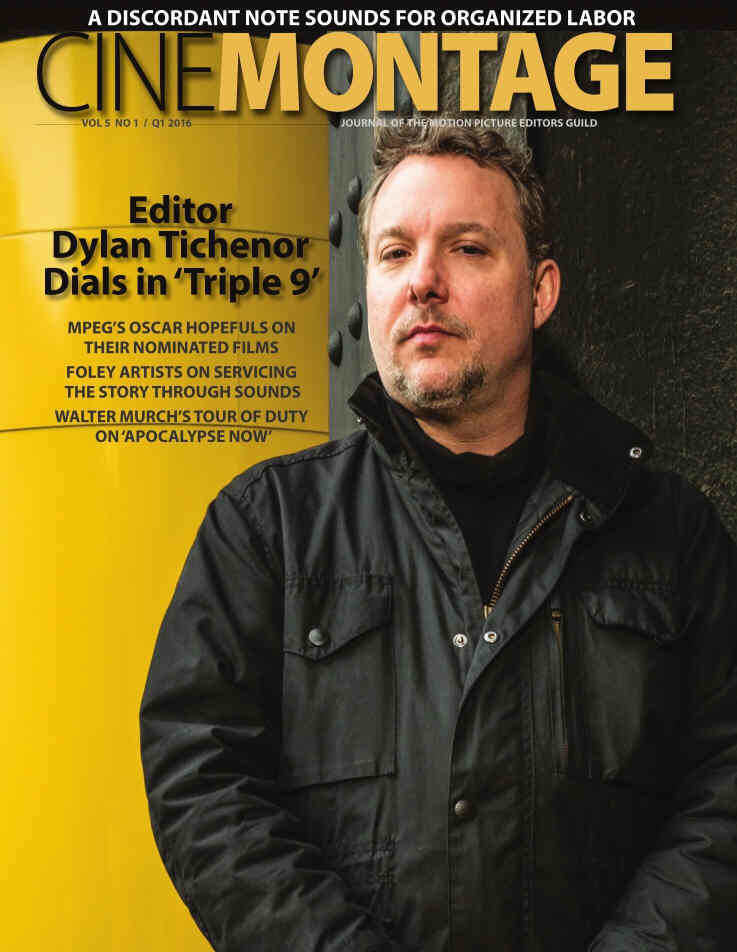 CINE MONTAGE magazine side cover  Vol 5 No 1 Winter 2016