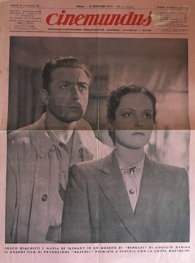 CINEMUNDUS magazine side cover Issue 38 19 September 1942