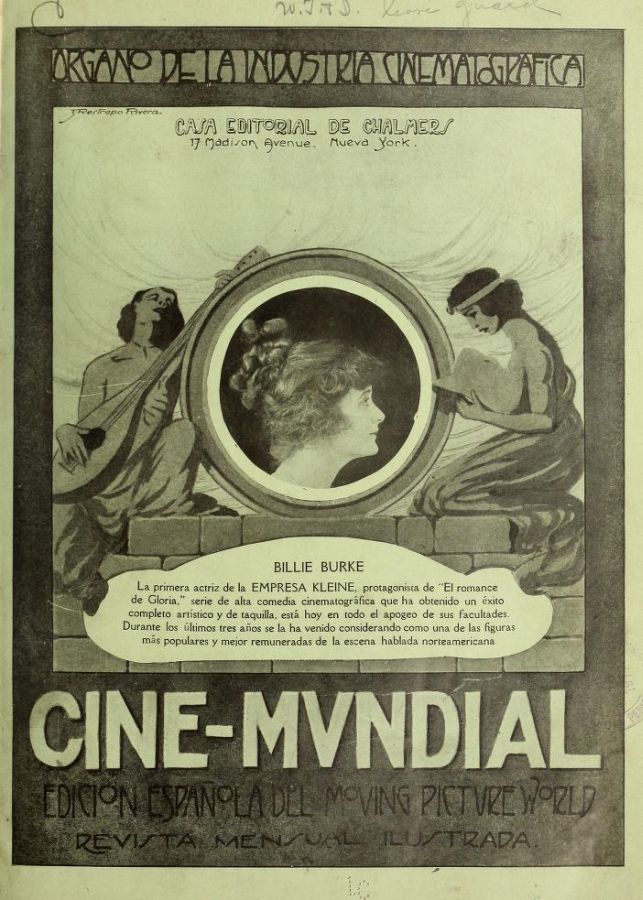 CINE-MUNDIAL magazine side cover January 1917