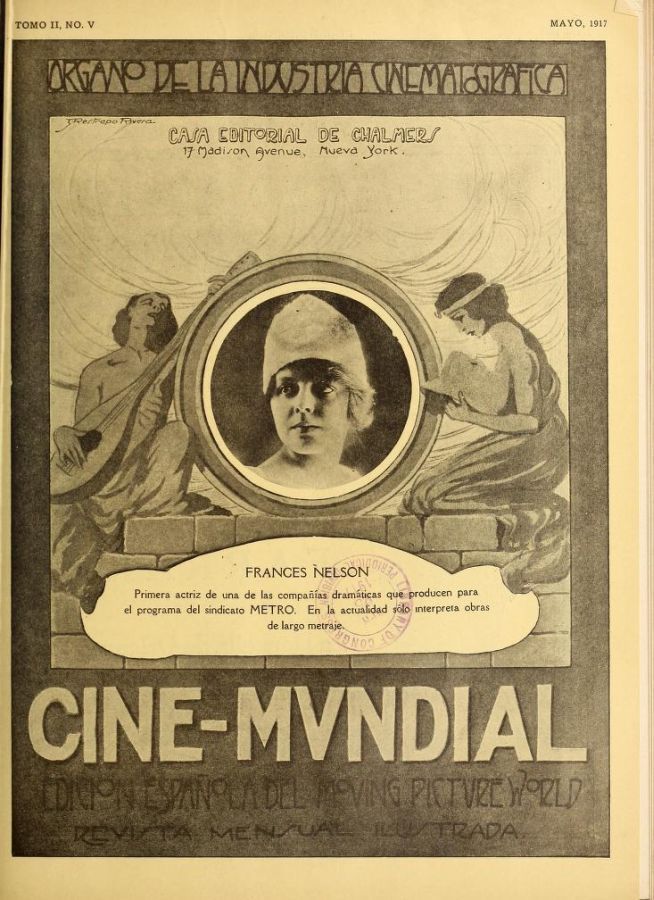 CINE-MUNDIAL magazine side cover May 1917