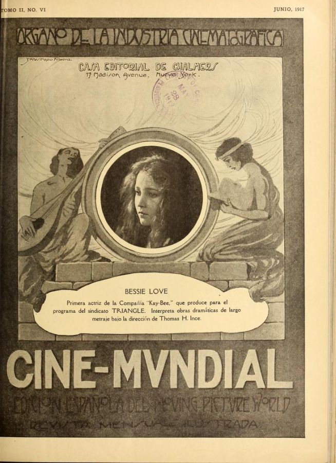 CINE-MUNDIAL magazine side cover June 1917