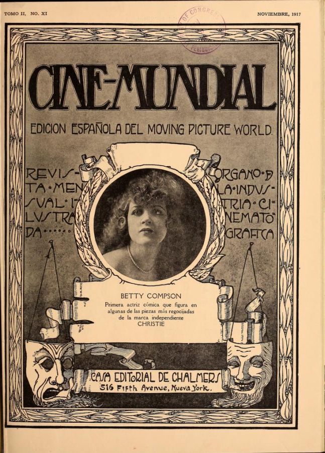 CINE-MUNDIAL magazine side cover November 1917