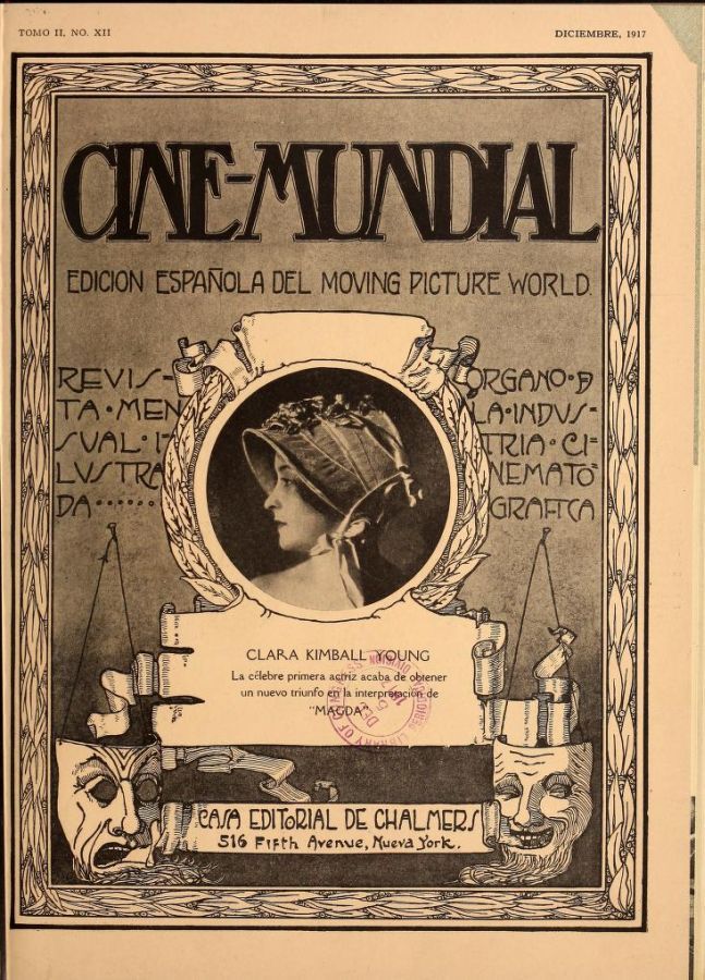 CINE-MUNDIAL magazine side cover December 1917