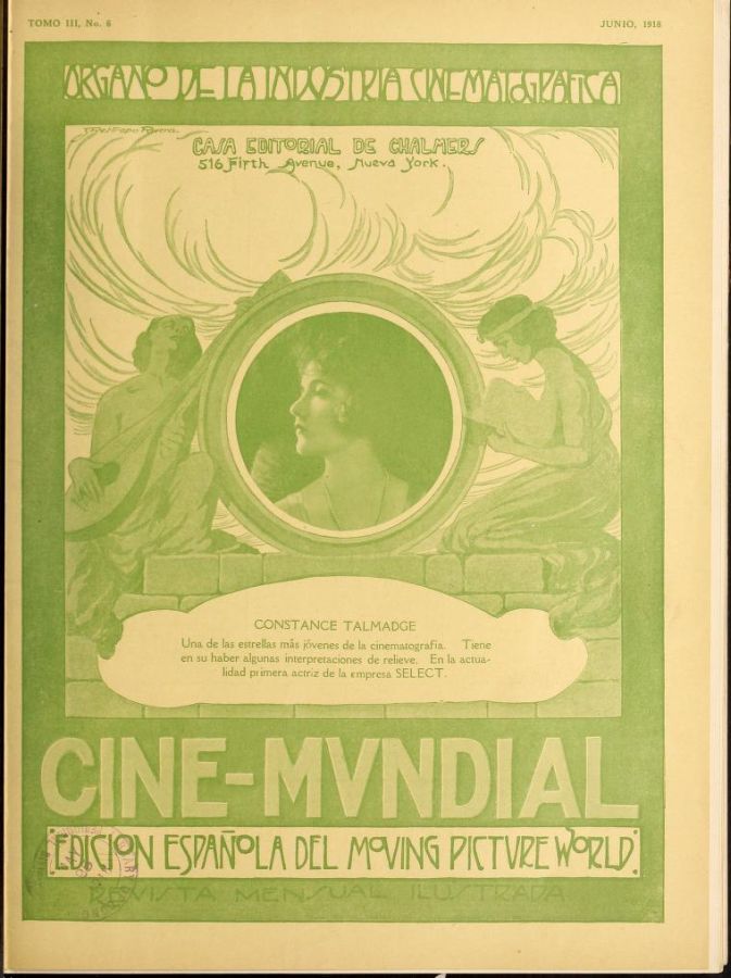 CINE-MUNDIAL magazine side cover June 1918