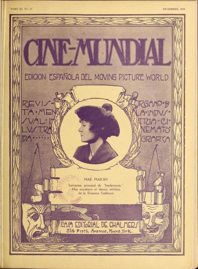 CINE-MUNDIAL magazine side cover December 1918