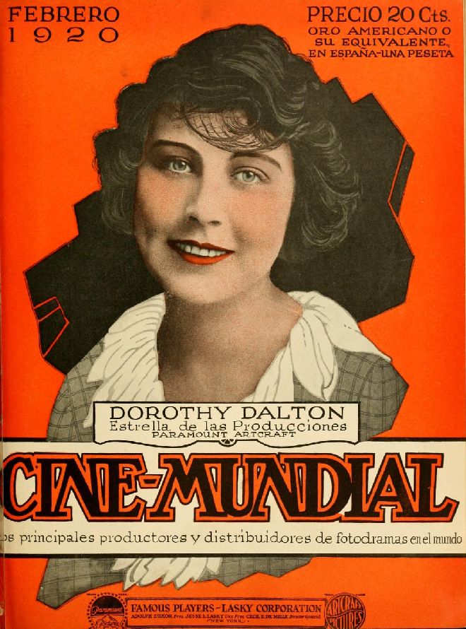 CINE-MUNDIAL magazine side cover February 1920