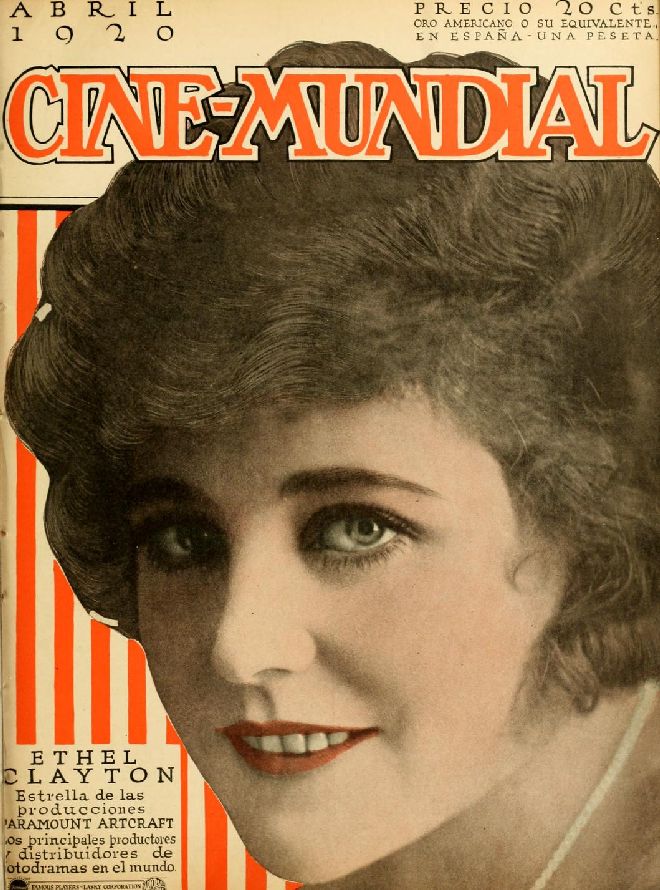 CINE-MUNDIAL magazine side cover April 1920
