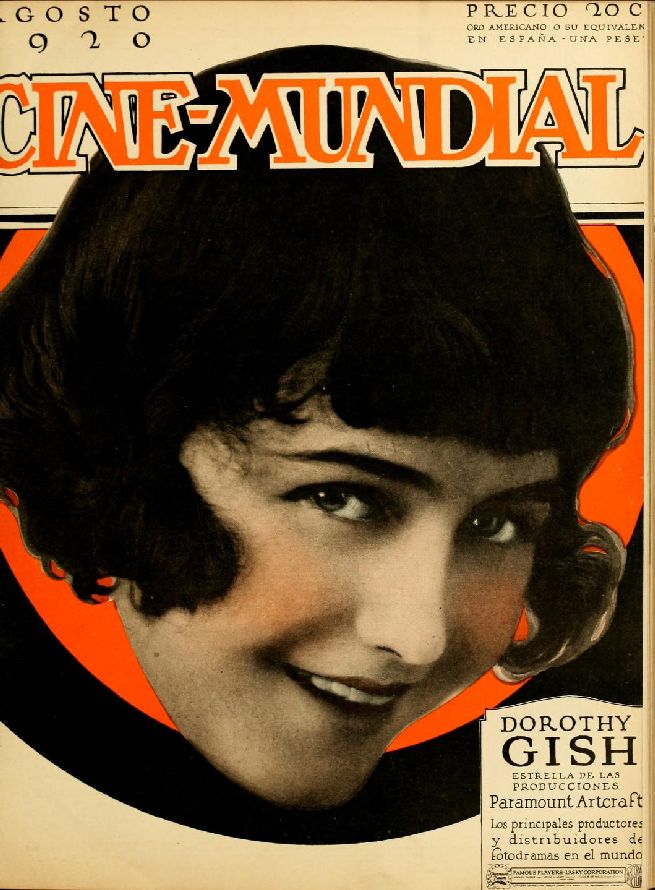 CINE-MUNDIAL magazine side cover August 1920