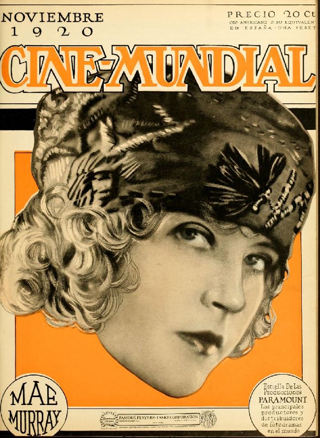 CINE-MUNDIAL magazine side cover November 1920