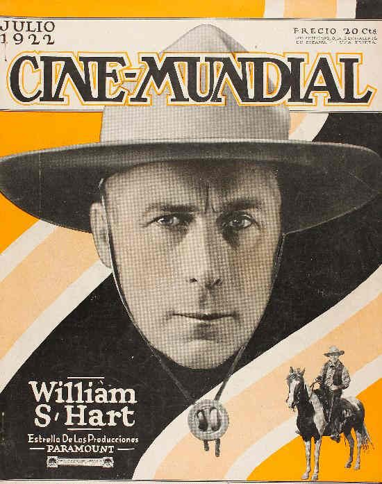 CINE-MUNDIAL magazine side cover July 1922