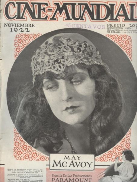 CINE-MUNDIAL magazine side cover November 1922