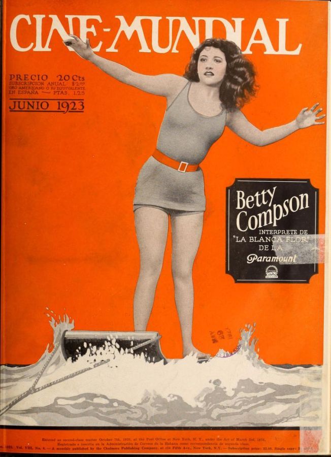CINE-MUNDIAL magazine side cover June 1923