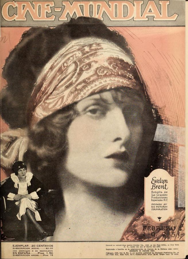 CINE-MUNDIAL magazine side cover February 1925