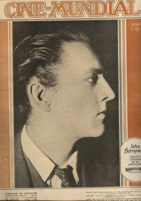 CINE-MUNDIAL magazine side cover August 1925