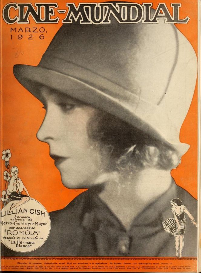 CINE-MUNDIAL magazine side cover March 1926