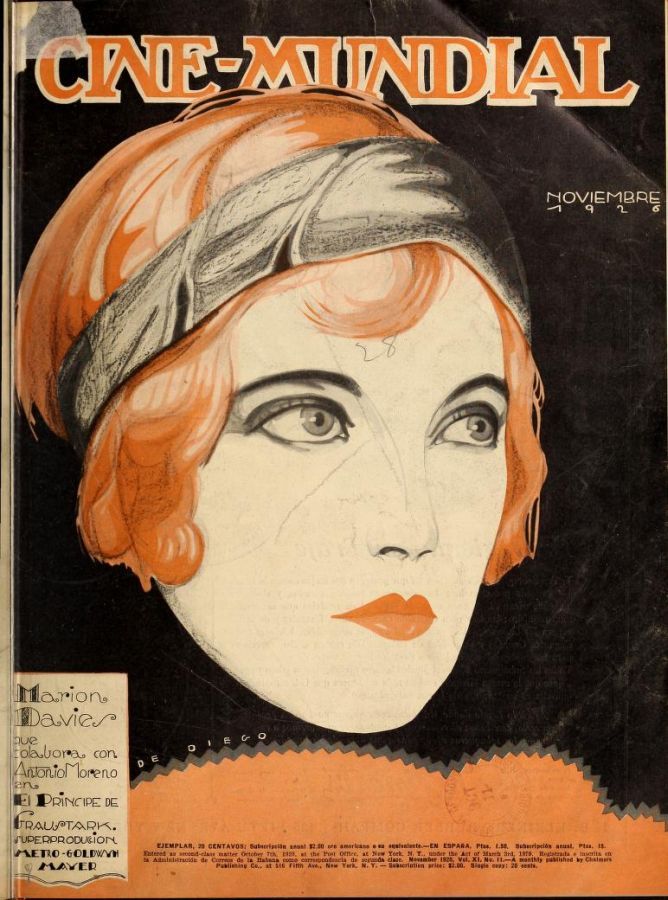 CINE-MUNDIAL magazine side cover November 1926