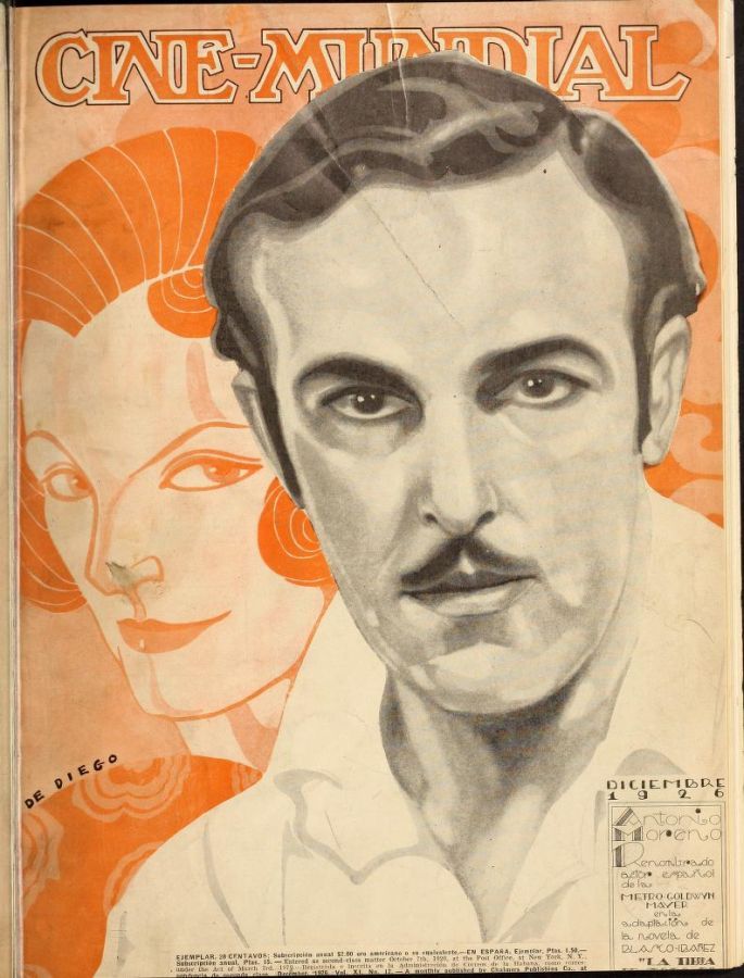 CINE-MUNDIAL magazine side cover December 1926